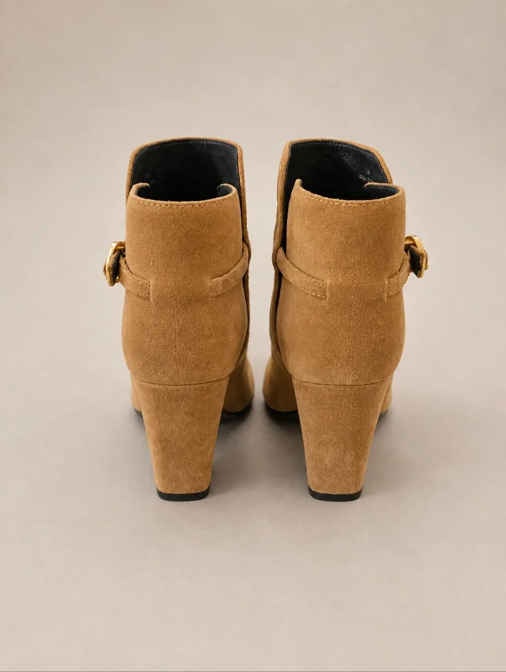 Rebecca Minkoff Suede Pointed Toe Ankle Booties Camel Size 5 NWOB